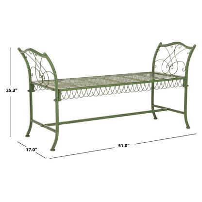 Cavin Metal Outdoor Bench